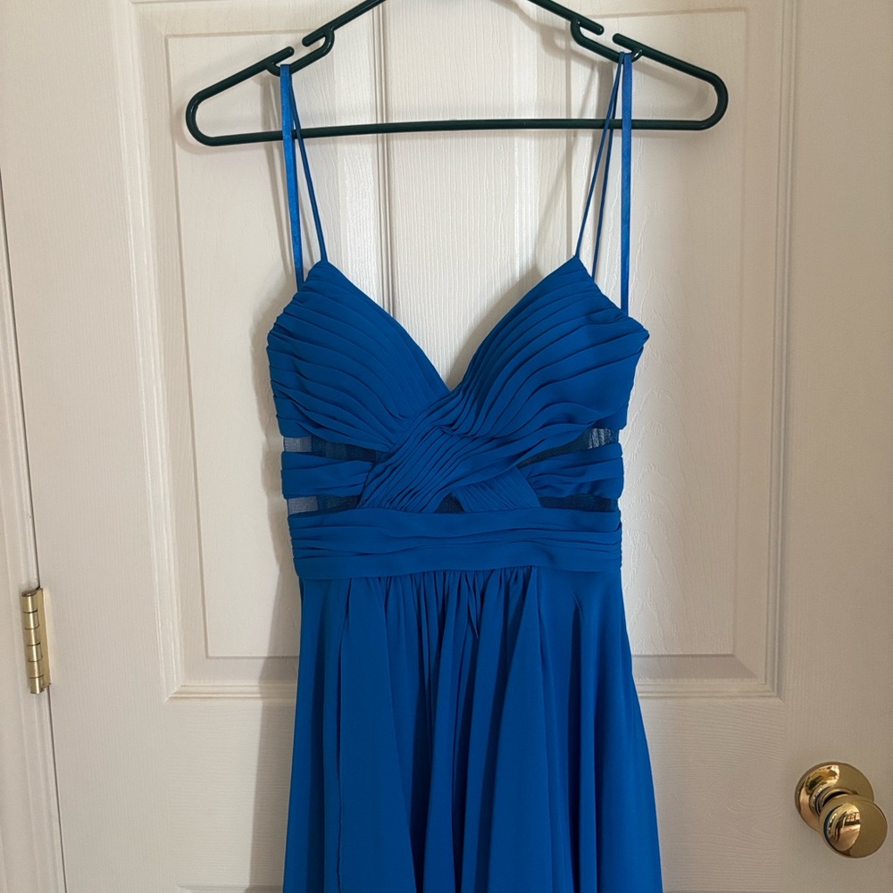 Hailey Logan Vibrant Blue High Low Dress